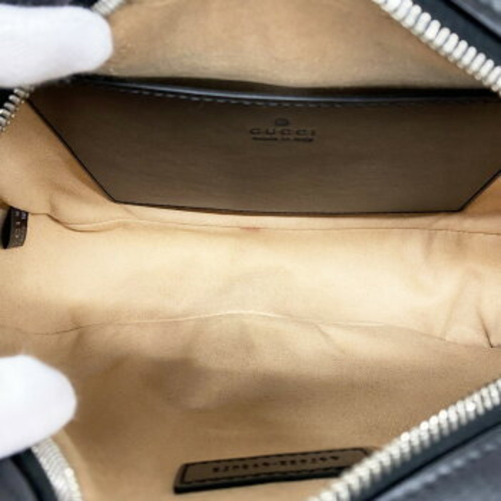 Gucci GG Marmont Shoulder Bag Black Leather - Picture 4 of 9